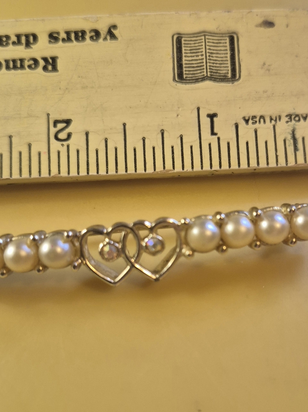 Vintage Sarah Coventry Pearl And Gemstone Bar Brooch/Pin